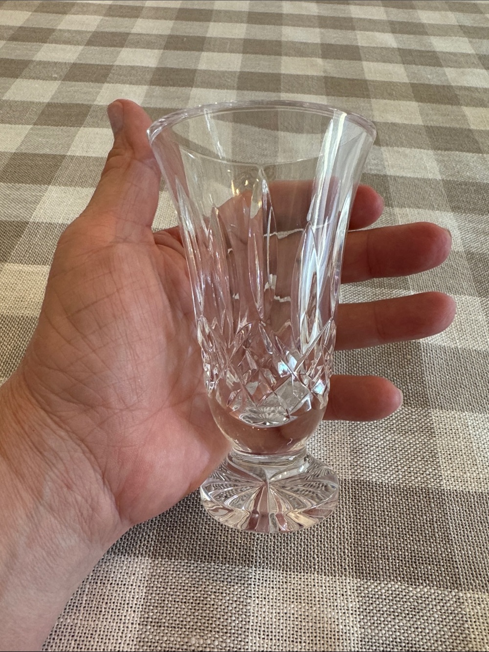 Waterford Crystal Clear Cut Glass Dessert Goblet